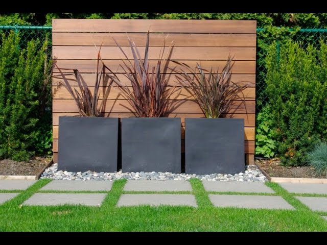 Modern Garden Design Examples  Planters As Accent