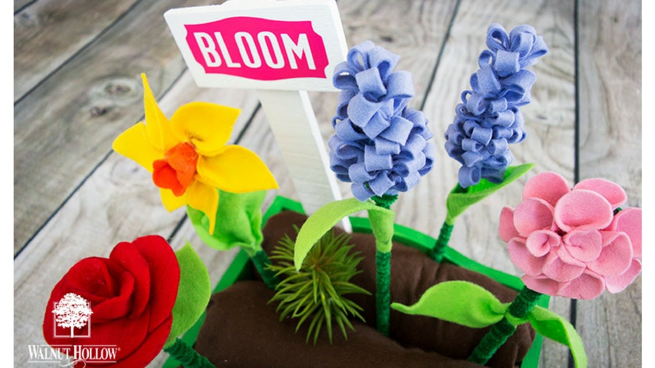 DIY Felt Flower Garden