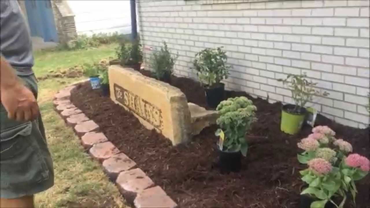 Family landscaping project  redo flower bed