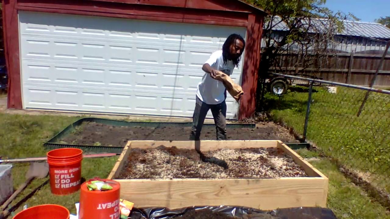 SOIL MIX FOR YOUR GARDEN RAISED BED CONTAINER   Gardening For Beginners  Cheap & Easy Ways #withme