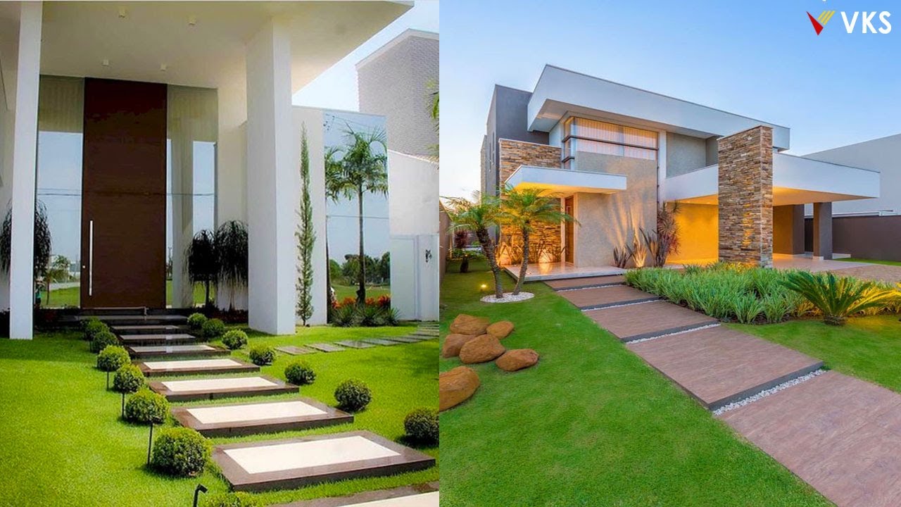 Modern Front Yard Landscaping Design Ideas | Front Porch Outdoor Garden Design | Walkway Design
