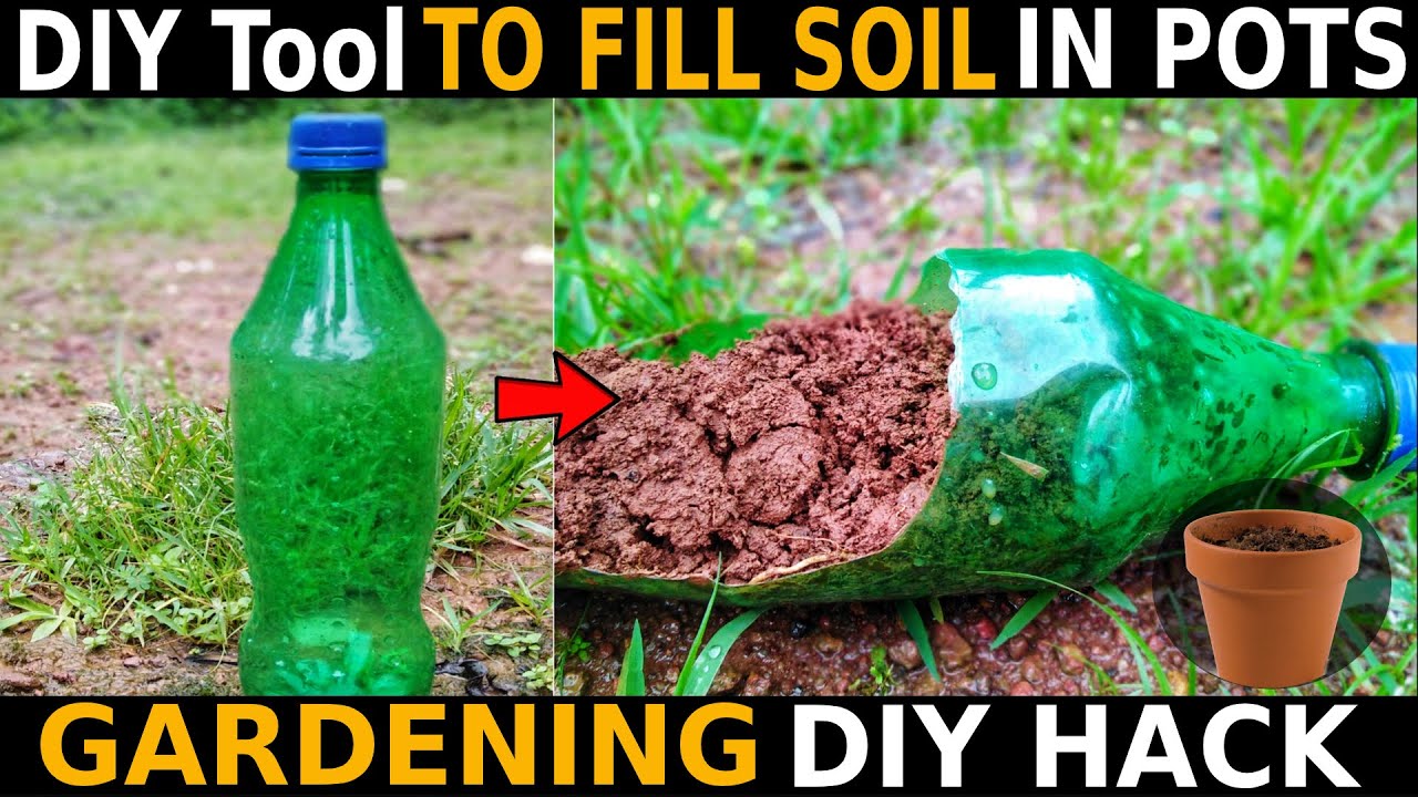 Gardening Hacks | Soil Filling DIY Tool | Soil to Pot Filling Bottle DIY Tool