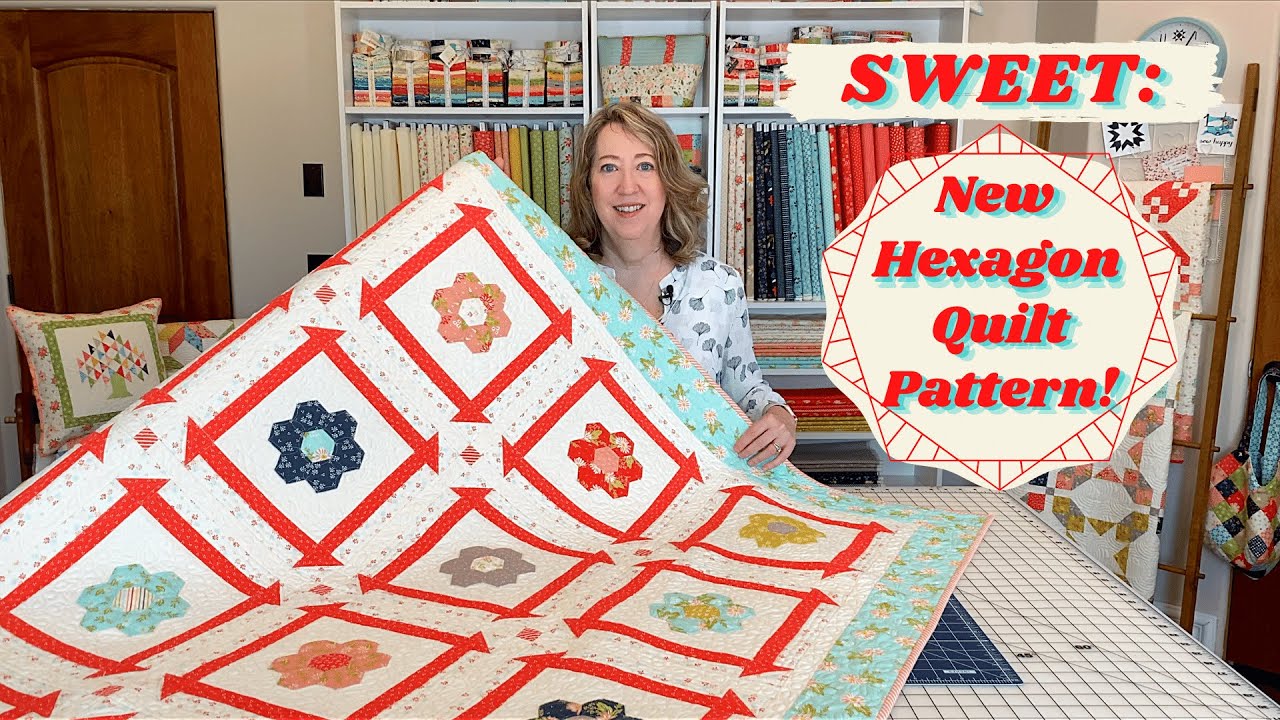Sweet: New Grandmother’s Flower Garden Hexagon Quilt Pattern!
