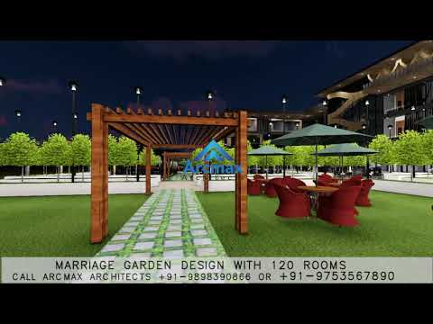 Marriage Garden Design and Marriage Hall design with 120 Rooms