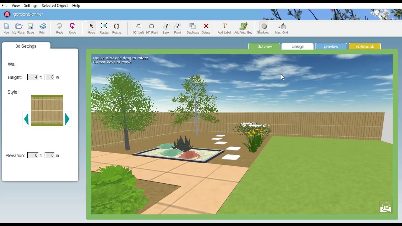 How to use the new 3d View in Garden Planner